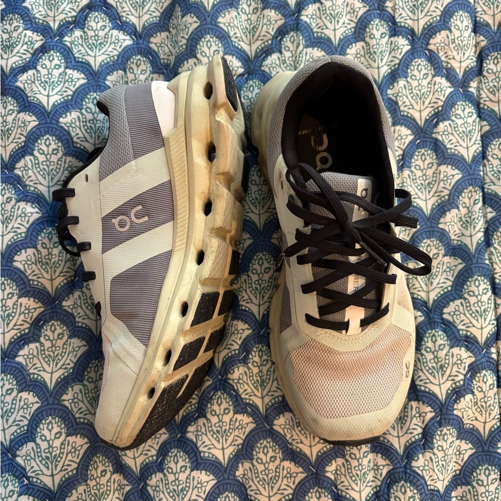 On Running Mint and Gray Athletic Shoes
